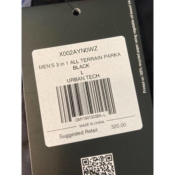 NWT Gymax 3 in 1 All Terrain Parka Size Large Men’s Black MSRP $320 - Picture 5 of 10